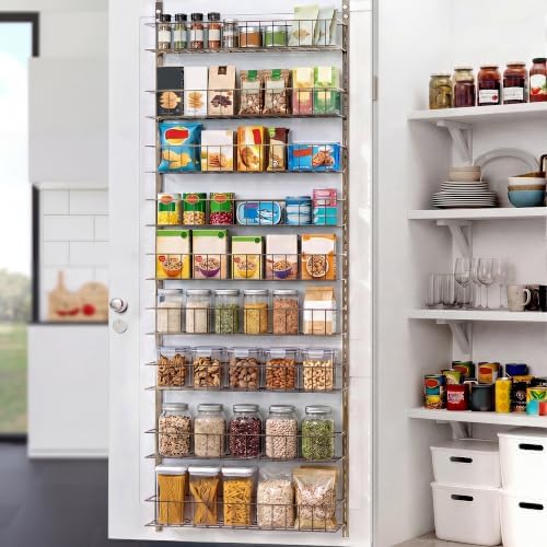 ElegantArray 9-Tier Pantry Door Organizer, Brown