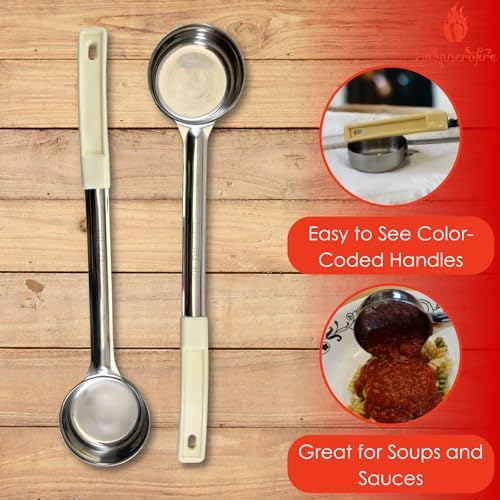 3 oz Solid Stainless Steel Portion Control Ladle Spoodle - [Pack of 2]
