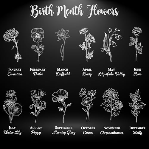 Personalized Cutting Board for Mom or Grandma – Birth Flower Garden Design, Custom Gift for Mother’s Day, Wedding, Birthday, Bridal Shower from Daughter or Son – Valentines Day Gifts