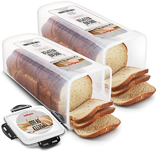 Tafura Bread Containers, 2 Pack, 5 L, Airtight BPA-Free Bread Boxes