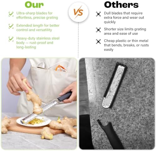 Zester Grater, Fine Stainless Steel Lemon Zester