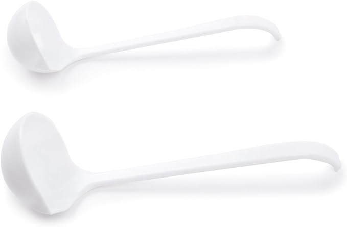 Fox Run Mini Ladle Set, Plastic, 2-Piece, Regular White