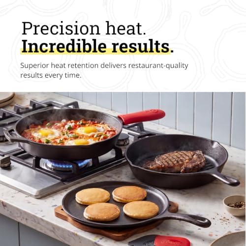 Lodge Cast Iron 7-Piece Set, PFAS-Free Pre-Seasoned Kitchen Essentials