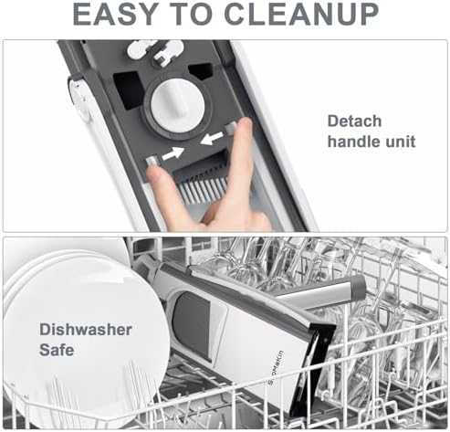 SupMaKin Safe Mandoline Slicer Plus for Kitchen Adjustable Vegetable Slicer