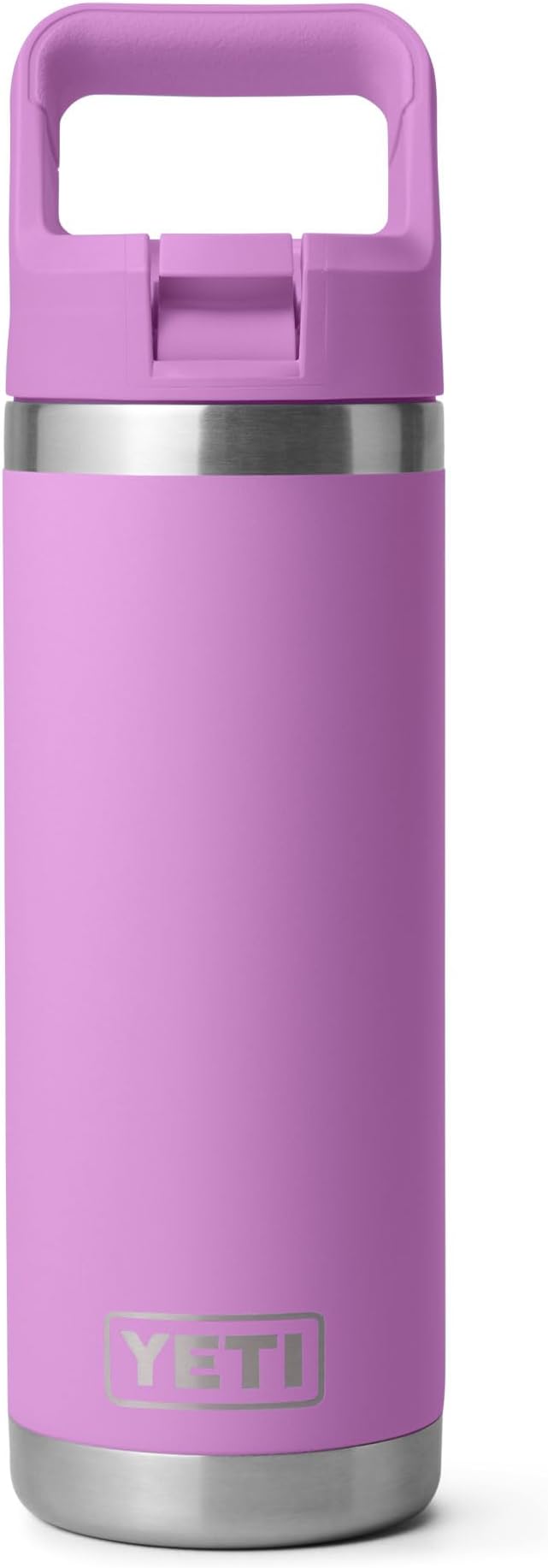 YETI Rambler 18 oz Bottle, Vacuum Insulated, Stainless Steel with Color Matching Straw Cap, Desert Bloom