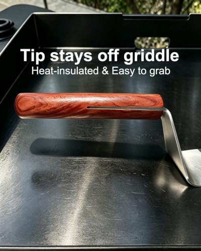 Durable Stainless Steel Griddle Spatula, Blade:5.3"L×2.8"W
