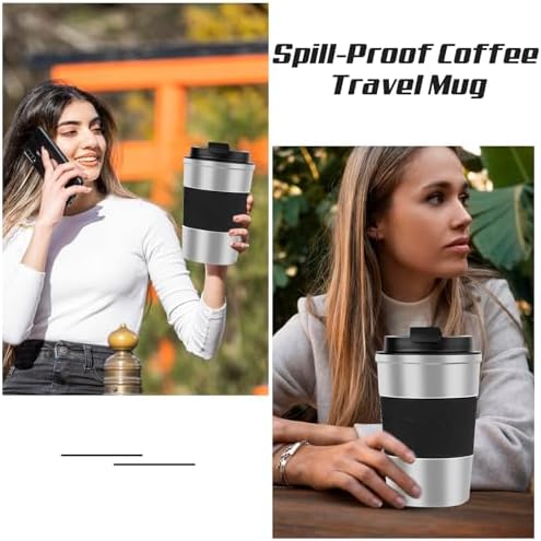 Vacuum Insulated Stainless Steel Travel Coffee Mug,Leak Proof Cup with Lid