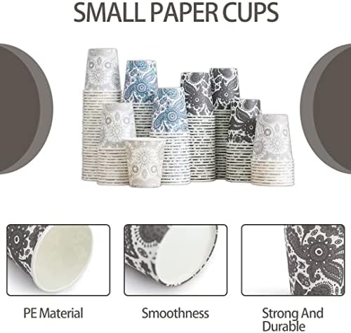 Clawsoff 300 Pack 5 oz Paper Cups Small Disposable Mouthwash Bathroom Cups