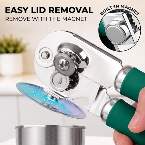 Zulay Kitchen Stainless Steel Swing Open Manual Can Opener Comfortable Grip