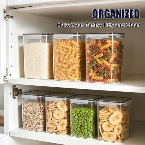 2pc 6.5L Airtight Food Storage Containers with Lids, Cups & Labels