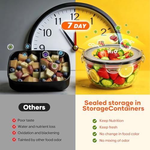 50 PCS Food Storage Containers with Lids BPA-Free (25 Containers & 25 Lids)