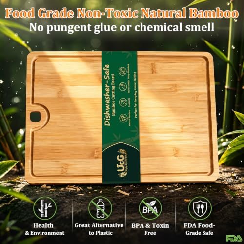 Non Toxic Bamboo Cutting Board for Kitchen: Healthy & Food Grade