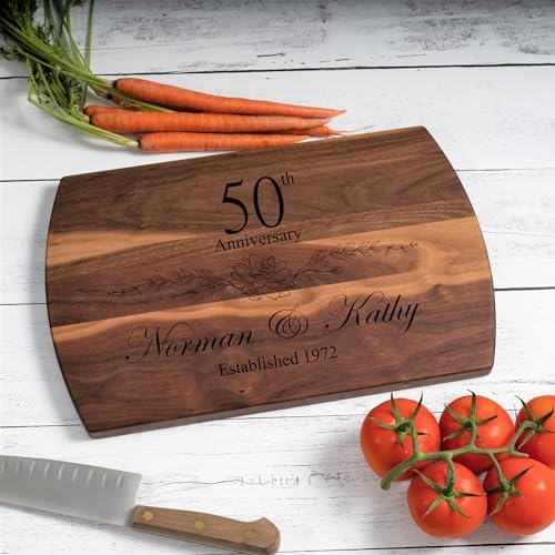 Personalized Cutting Board - 4 Sizes Engraved Charcuterie Board- Anniversary or Gift for Mothers, Anniversary Present for Parents Laser Engraved Custom Unique Keepsake