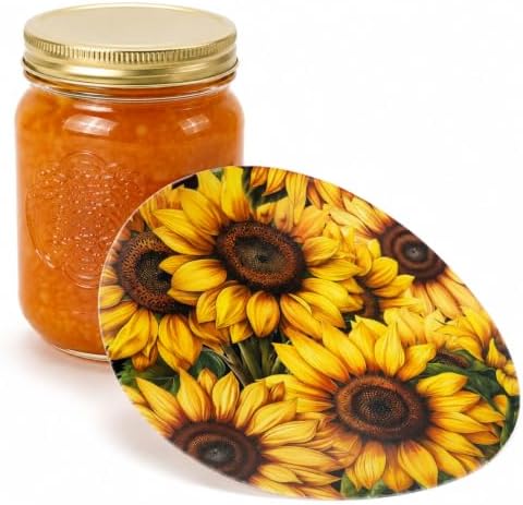 Andreas Silicone Jar Opener, Sunflower – 6.25", Made in the USA, JO-86