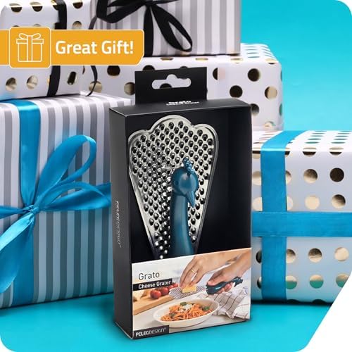 PELEG DESIGN Handheld Cheese Grater Durable Rust-Proof Metal (Grato)