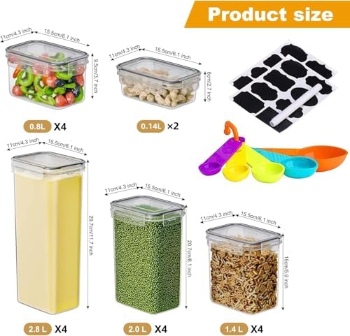 18 Pack Airtight Food Storage Containers with Lids