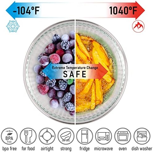 Set of 6 Stackable Space-Saving Nesting Glass Bowls