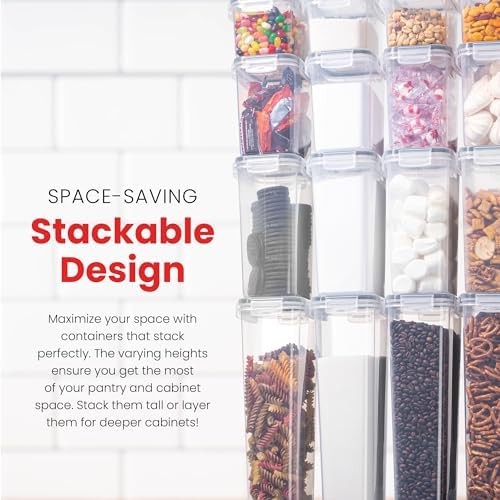 Oizeir Airtight Food Storage Containers with Lids 24-Pack, Pantry Kitchen