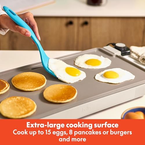 bella 12 x 22 Electric Ceramic Nonstick, Nontoxic Griddle, Oatmilk