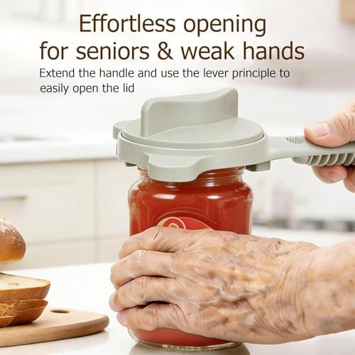 4-in-1 Jar Opener, Ruydiwale Adjustable Jar Opener for Seniors