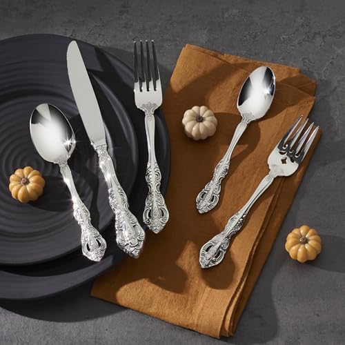 Oneida Michelangelo Dinner Forks Silverware Set for 4, Flatware