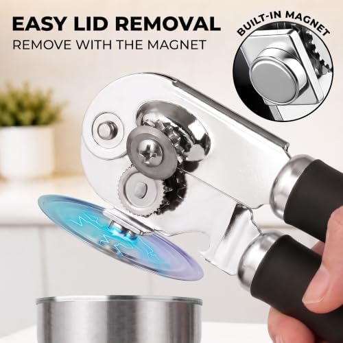 Zulay Kitchen Stainless Steel Swing Open Manual Can Opener Comfortable Grip