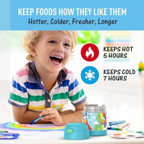 THERMOS FUNTAINER Kids Food Jar with Spoon, 10oz, Preschool Mickey