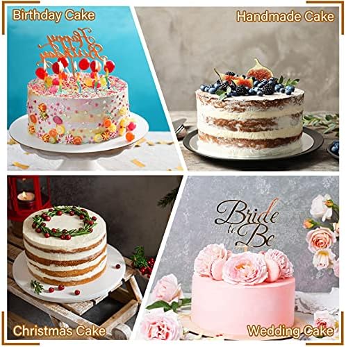 P&P CHEF 8 Inch Cake Pans Set, 3Pcs Stainless Steel Round Baking Pan
