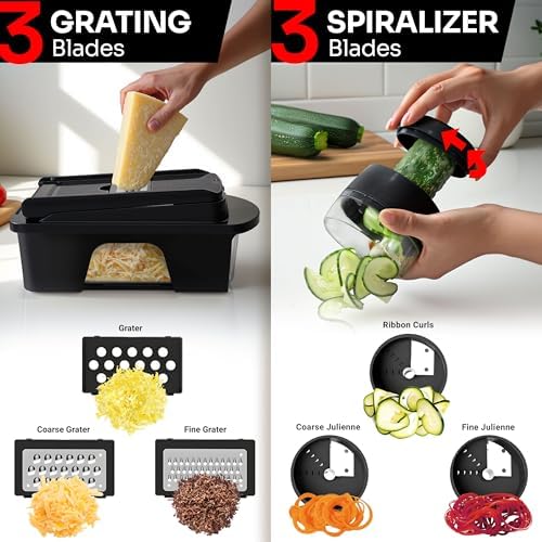 MUELLER HOME ULTIMATE 12 Blade Vegetable Chopper & Mandoline Slicer