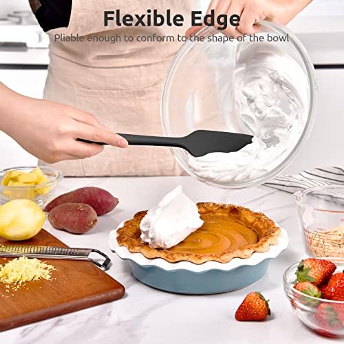 U-Taste Silicone Large Spatula, 600ºF High Temp Bowl Scraper, 11.38", Black