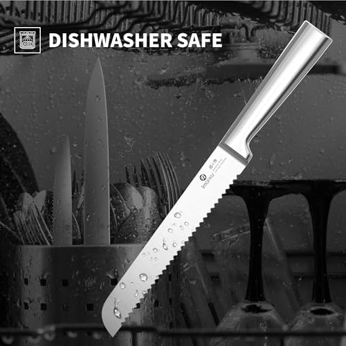 imarku Knife Set - Kitchen Knife Set 15 Pieces Japanese Stainless Steel Knife Block Set with Sharpener - Dishwasher Safe Kitchen's Knives - Ultra Sharp Chef Knife Set for Kitchen, Utility Knives