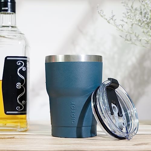 BJPKPK 10 oz Mini Tumbler with Lid, Straw & Handle, Insulated Steel Cup