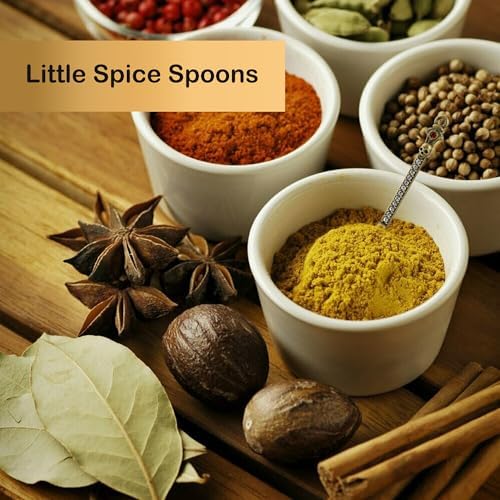 6-Pack Mini Spoons Metal Tiny Shovels 3-Inch Small Medicine Spoon