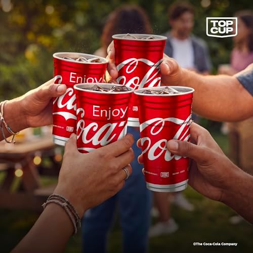 Top Cup Aluminum Party Cups, Enjoy Coca Cola, 20oz, 20 Count