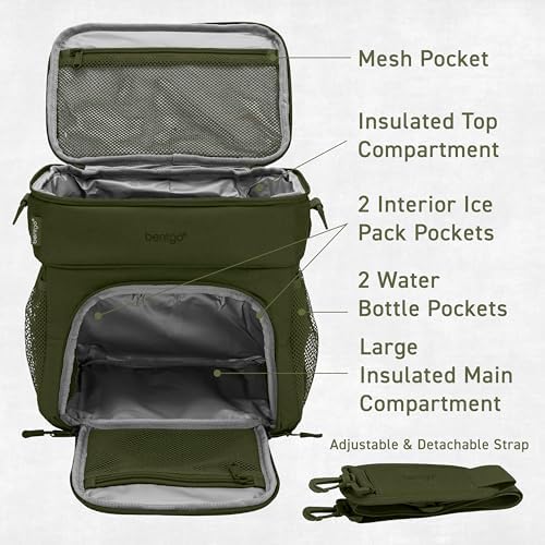 Bentgo Prep Deluxe Insulated Meal Prep Lunch Bag for Adults, Holds 5 Meals