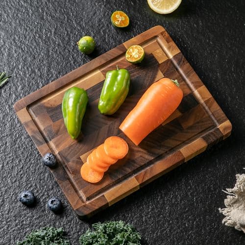 THETCHRY Walnut Cutting Board, Small Wooden Cutting Board Meal Prep Serving