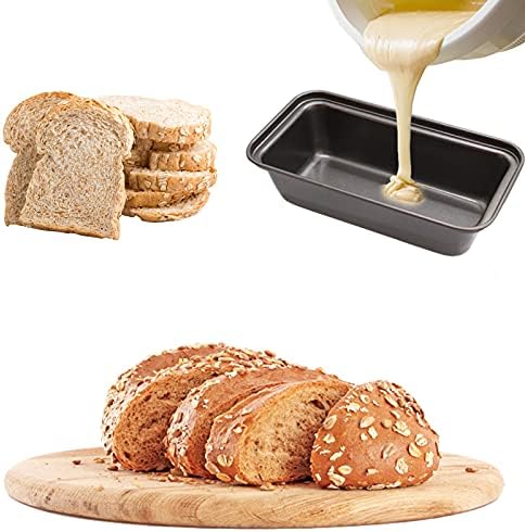 6 PCS Mini Nonstick Carbon Steel Baking Bread Pan,Mini Loaf Pans,Small Banana Bread Tins,6.2" x 3.2"