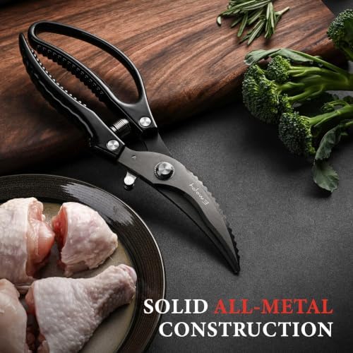 Emojoy All-Metal Kitchen Poultry Shears with Titanium Coated Blades