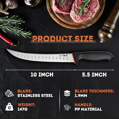 Golden Bird Breaking Knife, 10 Inch Butcher Knife for Meat Cutting