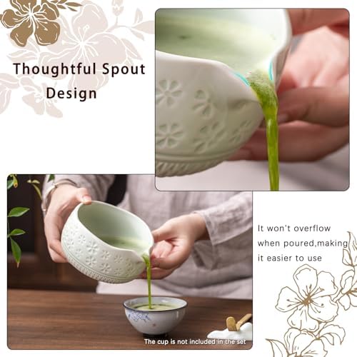 Buucup Matcha Whisk Set, Ceramic Matcha Kit with Bowl & Bamboo Whisk