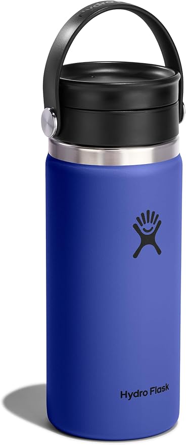 Hydro Flask Flex Sip Coffee Tumbler – Insulated Stainless Steel, Non Spill, Leak Proof Travel Coffee Cup 16 Oz Capri Blue