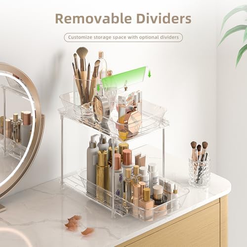 Sevenblue 4-Pack 2-Tier Under Sink Organizer with Pull Out Drawers