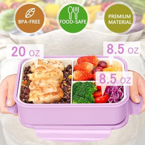 LOVINA Bento Box for Adults - 1100 ML Lunch Box Container For Kids Teens