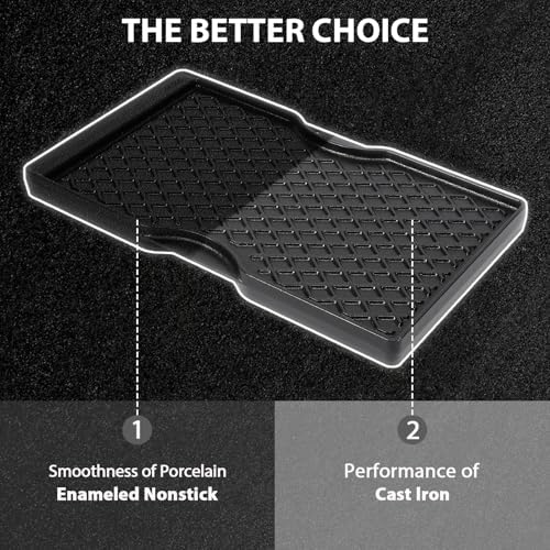Utheer 7637 Spirit 200 Reversible Griddle, Raised-Side Ceramic