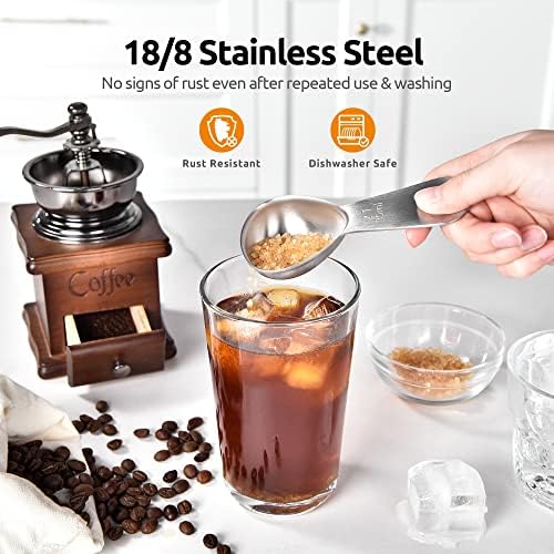 U-Taste 18/8 Stainless Steel Coffee Scoop: 2 Tbsp Scoop Measure Spoon, 2Pcs