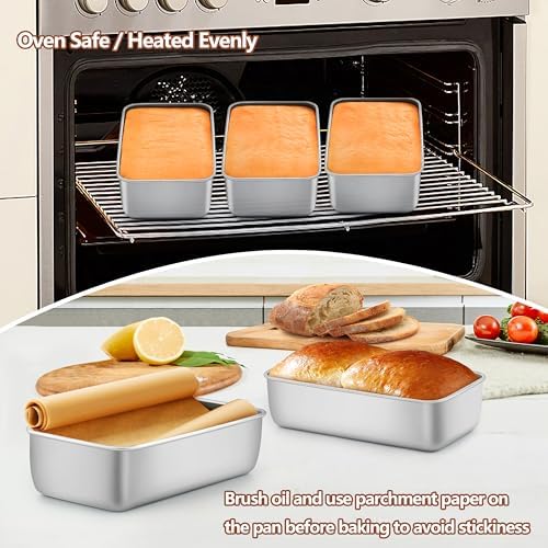 LIANYU Loaf Pans 24 PCS, 9x5 Inch Stainless Steel Bread Baking Pans