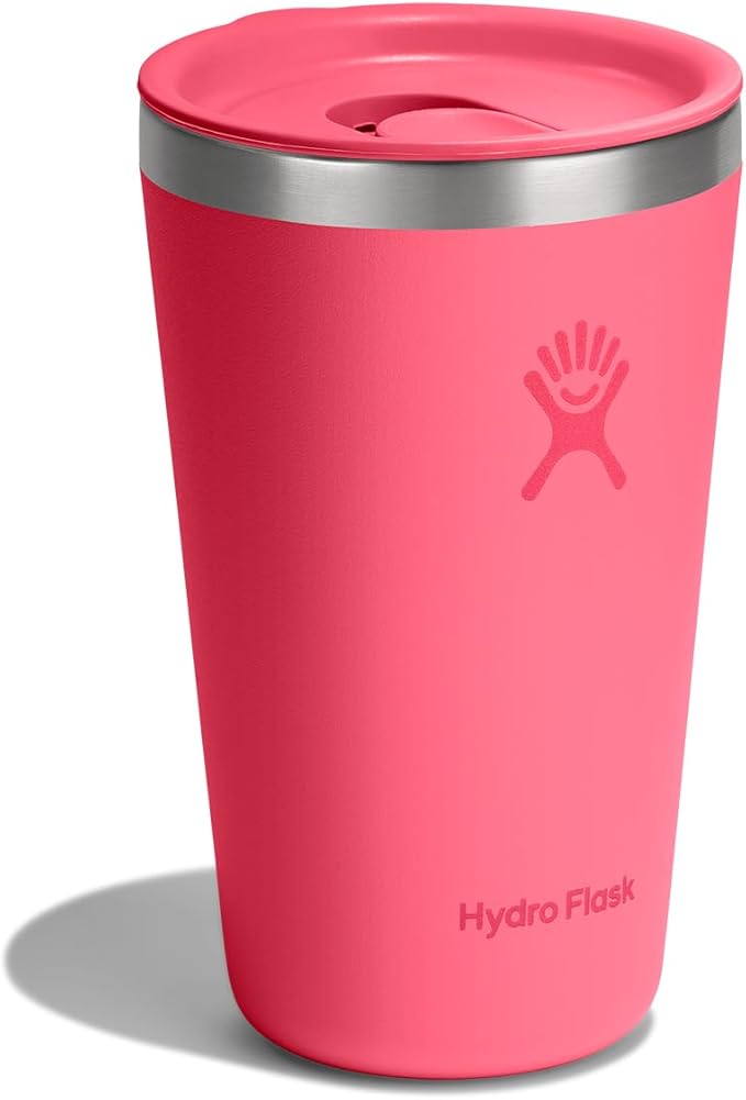 Hydro Flask All Around Tumbler Press-In Lid, Insulated Travel Mug, Stainless Steel Coffee Cup 16 Oz Popstar Pink
