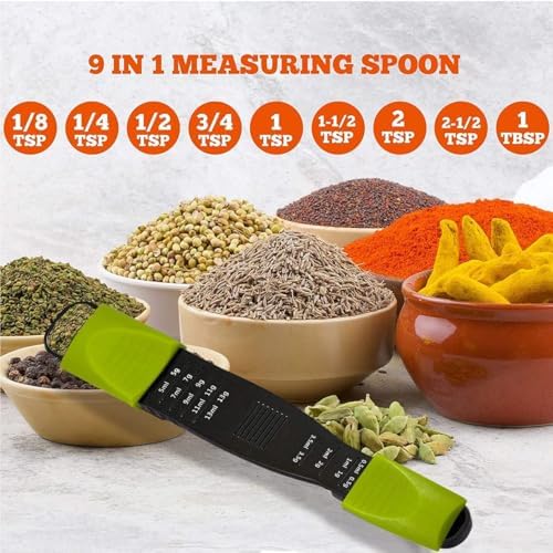 Adjustable Measuring Spoon, 9-in-1 Teaspoon & Tablespoon, Sliding