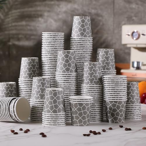 600 Pack 4 oz Paper Cups, Leak-Free Disposable Espresso Cups