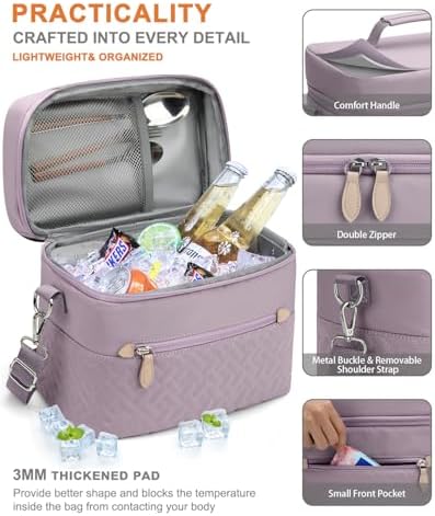 Capolo Lunch Bag for Women Men Insulated Lunch Tote Leakproof Lunchbox Bags